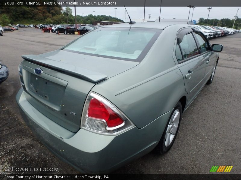 Moss Green Metallic / Medium Light Stone 2008 Ford Fusion SE