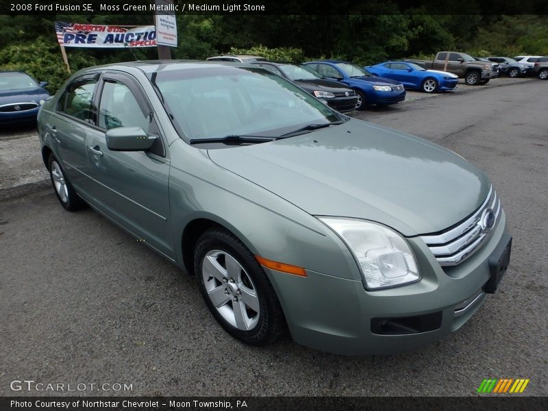 Moss Green Metallic / Medium Light Stone 2008 Ford Fusion SE