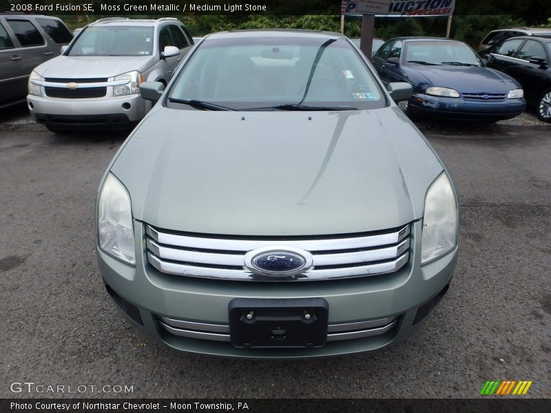 Moss Green Metallic / Medium Light Stone 2008 Ford Fusion SE