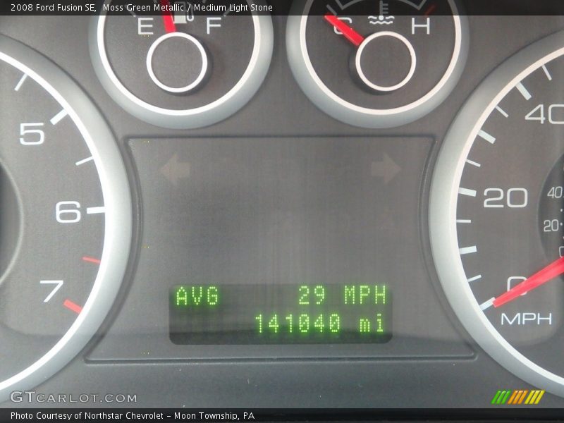 Moss Green Metallic / Medium Light Stone 2008 Ford Fusion SE