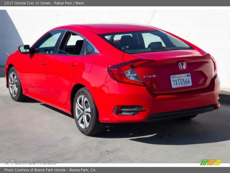 Rallye Red / Black 2017 Honda Civic LX Sedan
