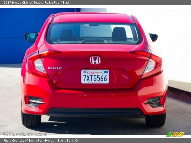 Rallye Red / Black 2017 Honda Civic LX Sedan