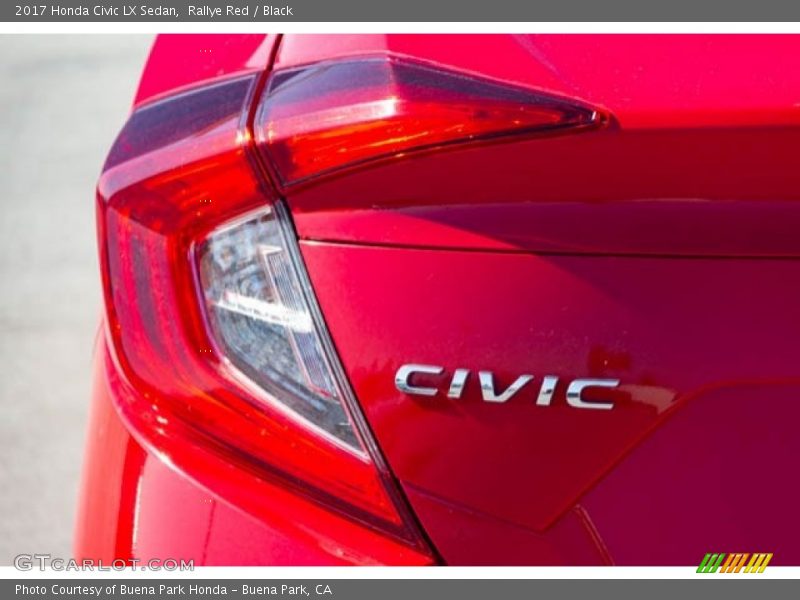 Rallye Red / Black 2017 Honda Civic LX Sedan