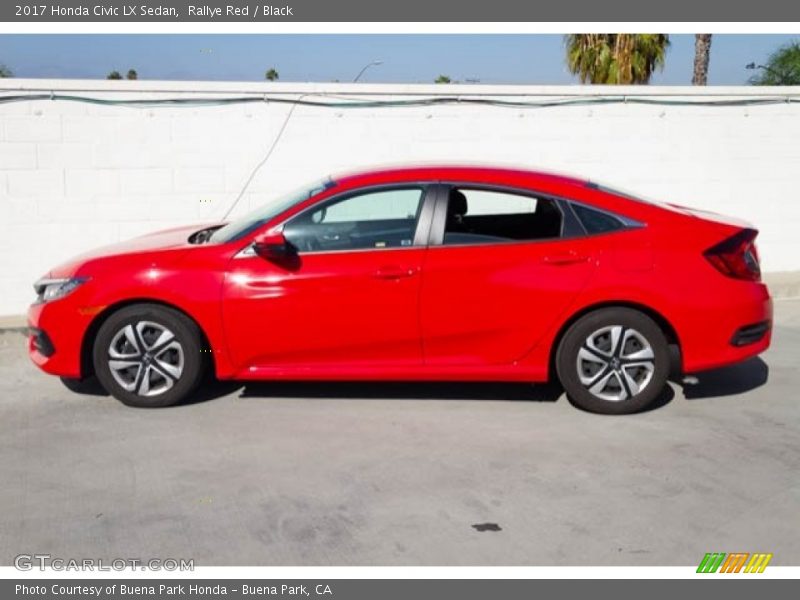 Rallye Red / Black 2017 Honda Civic LX Sedan