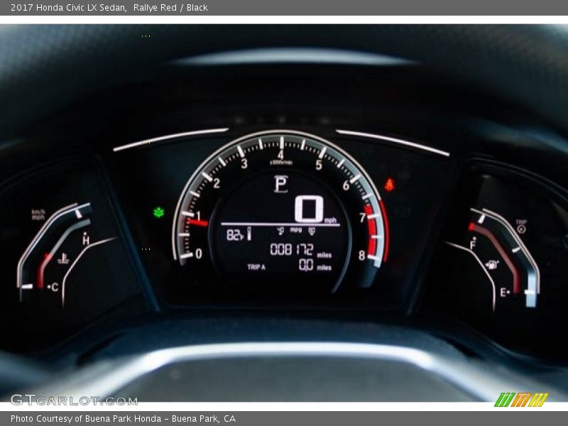 Rallye Red / Black 2017 Honda Civic LX Sedan