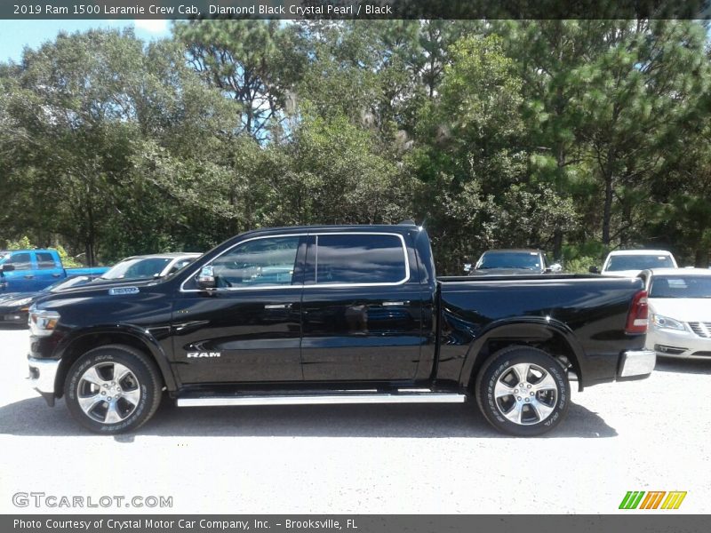 Diamond Black Crystal Pearl / Black 2019 Ram 1500 Laramie Crew Cab