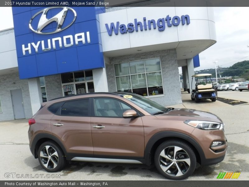 Mojave Sand / Beige 2017 Hyundai Tucson Limited AWD