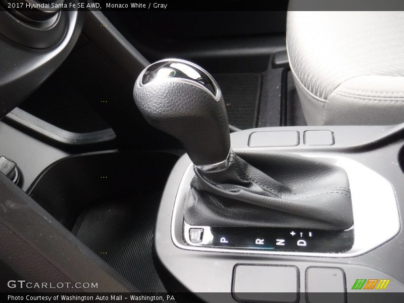 Monaco White / Gray 2017 Hyundai Santa Fe SE AWD