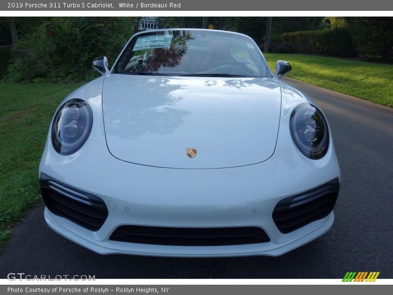 White / Bordeaux Red 2019 Porsche 911 Turbo S Cabriolet