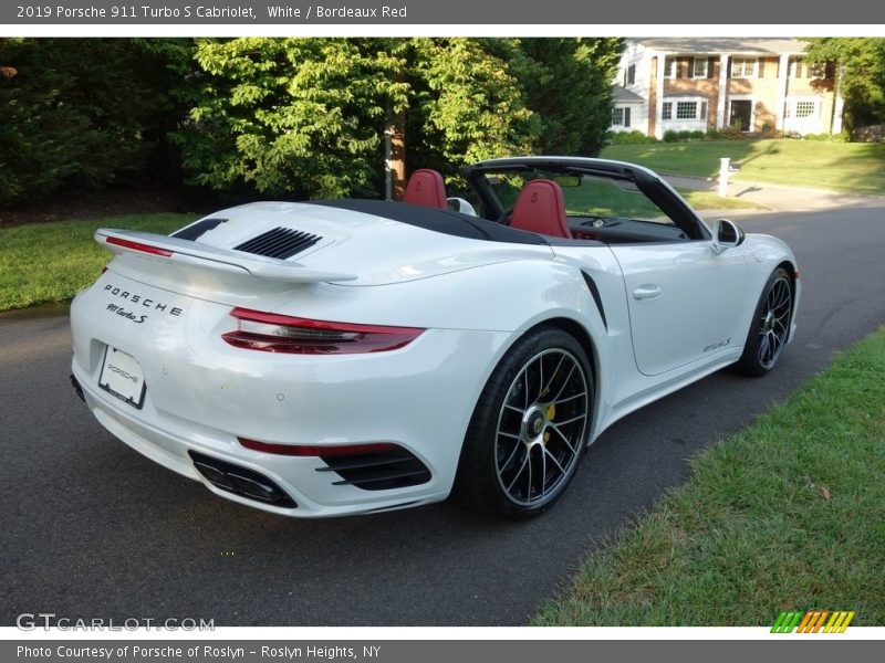 White / Bordeaux Red 2019 Porsche 911 Turbo S Cabriolet