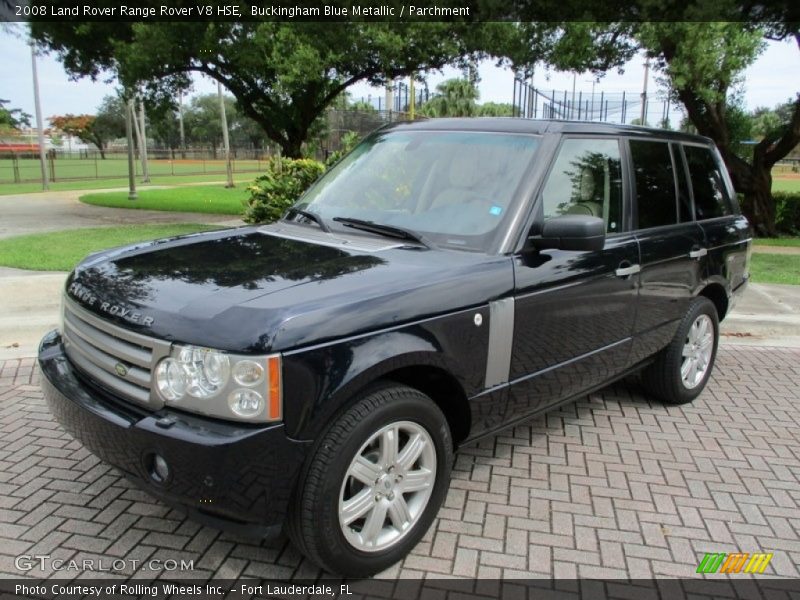 Buckingham Blue Metallic / Parchment 2008 Land Rover Range Rover V8 HSE