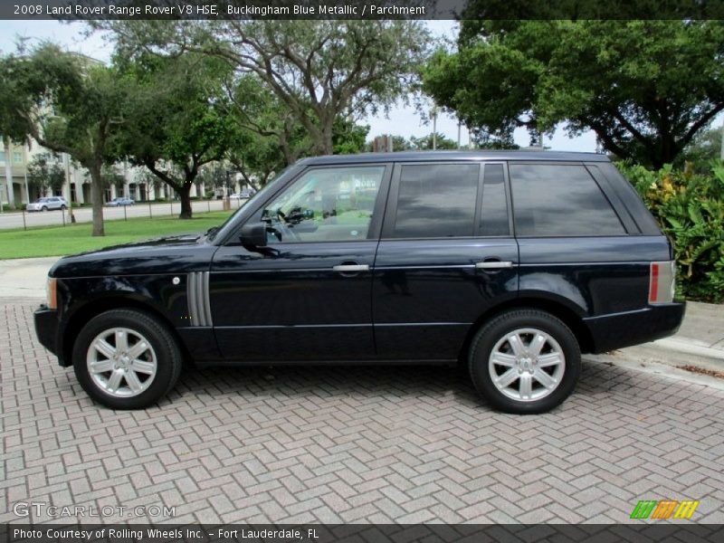 Buckingham Blue Metallic / Parchment 2008 Land Rover Range Rover V8 HSE