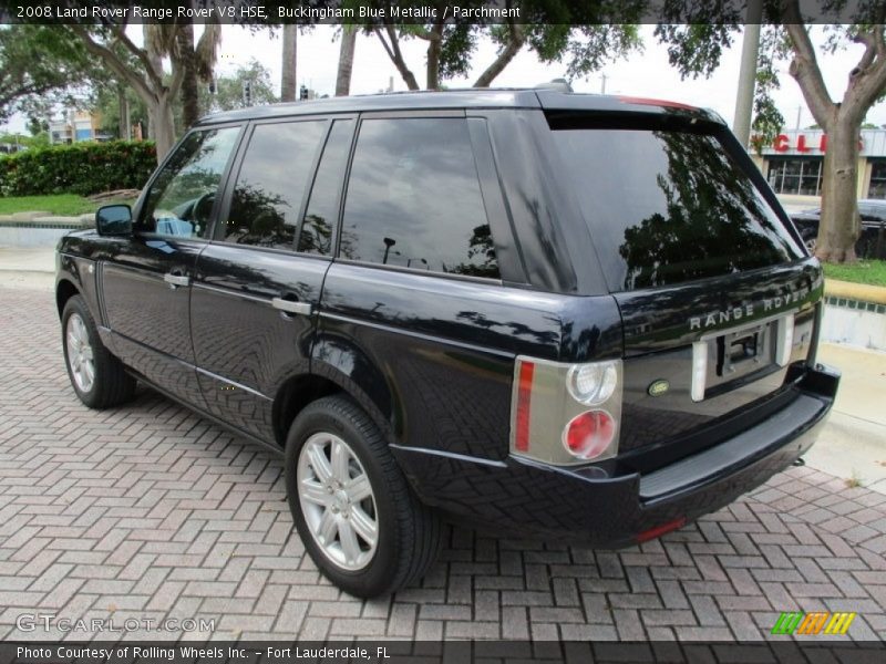 Buckingham Blue Metallic / Parchment 2008 Land Rover Range Rover V8 HSE