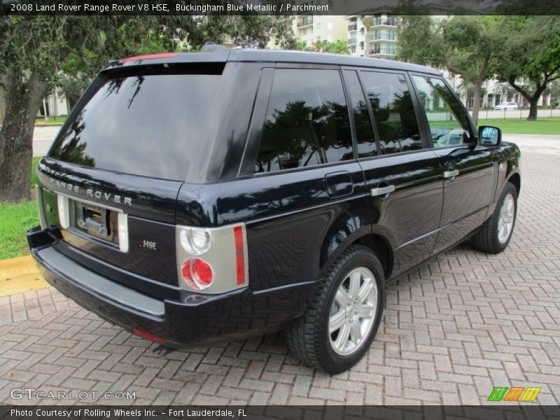 Buckingham Blue Metallic / Parchment 2008 Land Rover Range Rover V8 HSE