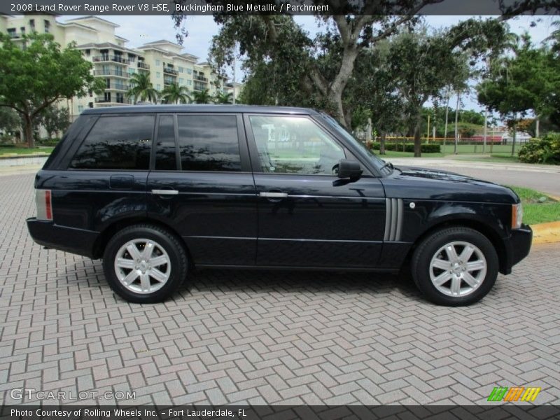 Buckingham Blue Metallic / Parchment 2008 Land Rover Range Rover V8 HSE