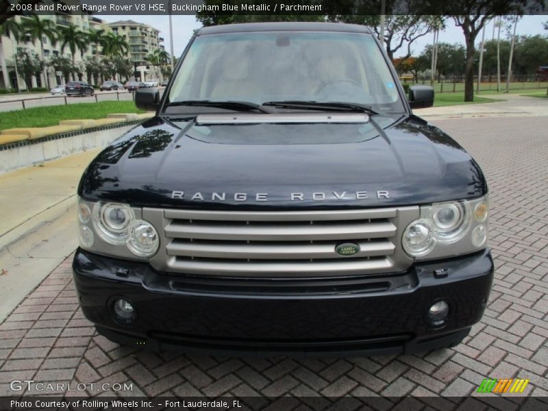 Buckingham Blue Metallic / Parchment 2008 Land Rover Range Rover V8 HSE