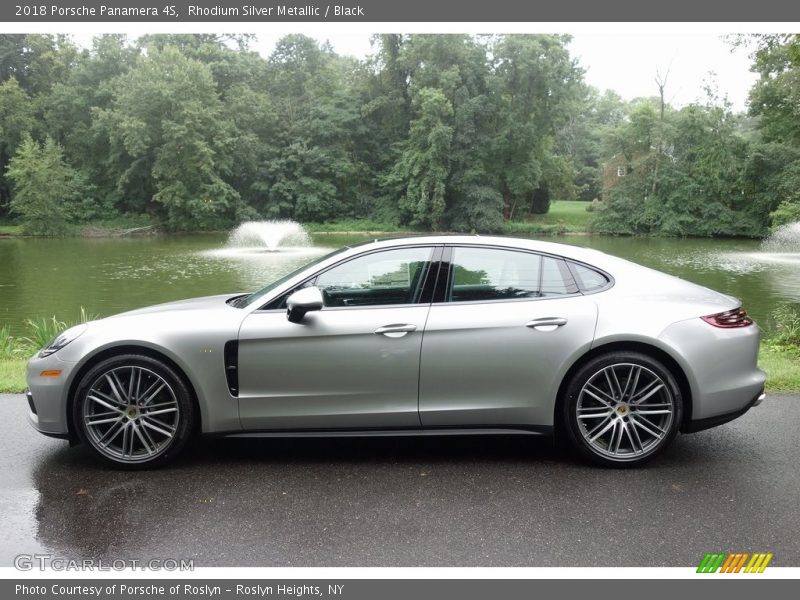 Rhodium Silver Metallic / Black 2018 Porsche Panamera 4S