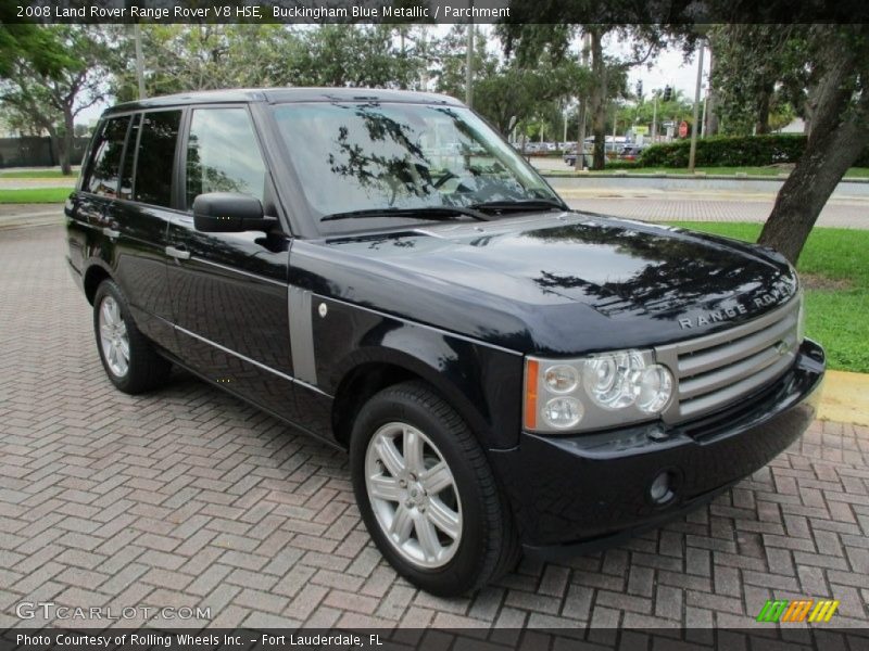 Buckingham Blue Metallic / Parchment 2008 Land Rover Range Rover V8 HSE