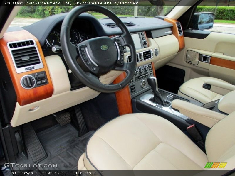 Buckingham Blue Metallic / Parchment 2008 Land Rover Range Rover V8 HSE