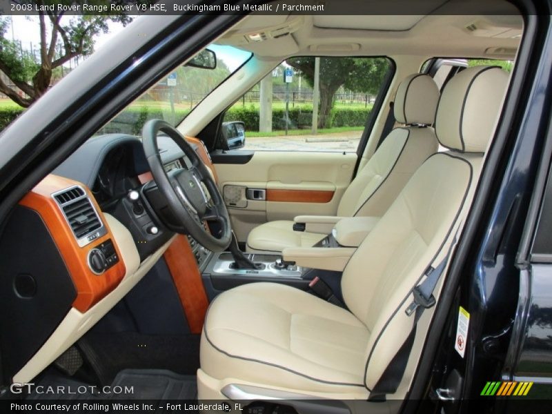 Buckingham Blue Metallic / Parchment 2008 Land Rover Range Rover V8 HSE