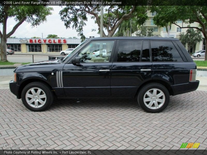 Buckingham Blue Metallic / Parchment 2008 Land Rover Range Rover V8 HSE