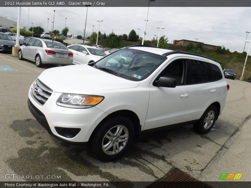 Glacier White / Gray 2012 Hyundai Santa Fe GLS AWD