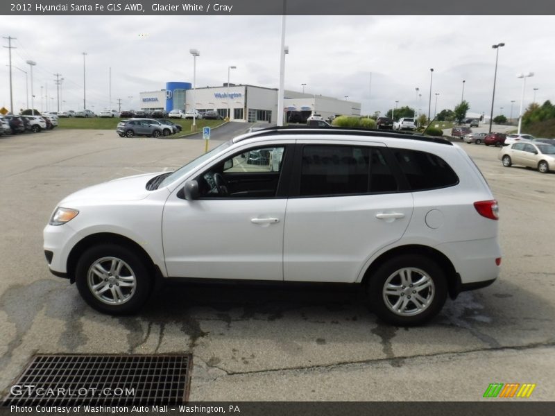 Glacier White / Gray 2012 Hyundai Santa Fe GLS AWD