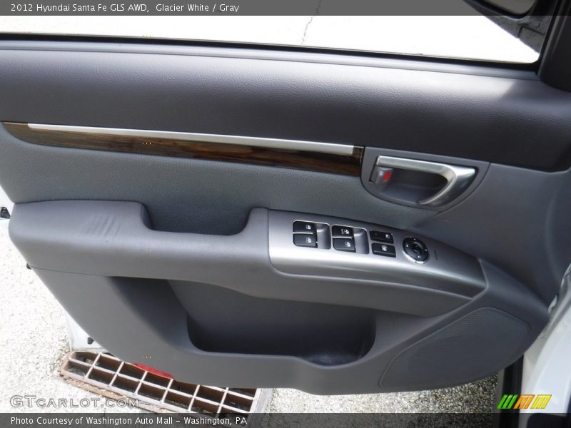 Glacier White / Gray 2012 Hyundai Santa Fe GLS AWD