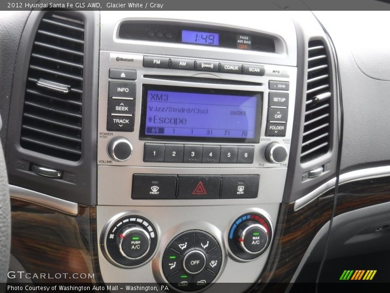 Glacier White / Gray 2012 Hyundai Santa Fe GLS AWD