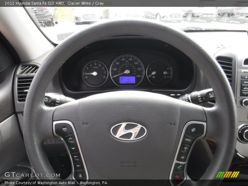 Glacier White / Gray 2012 Hyundai Santa Fe GLS AWD