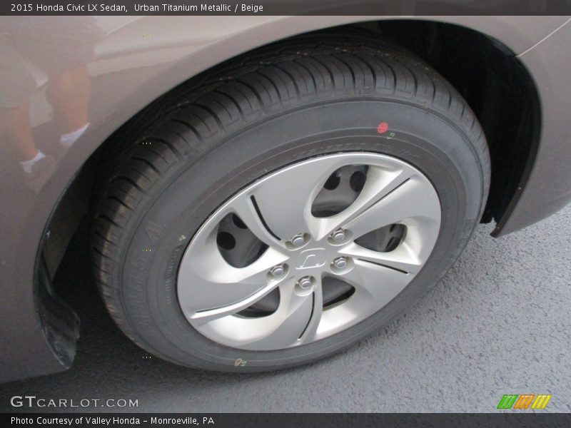 Urban Titanium Metallic / Beige 2015 Honda Civic LX Sedan
