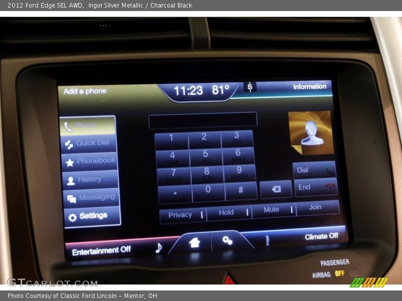 Ingot Silver Metallic / Charcoal Black 2012 Ford Edge SEL AWD