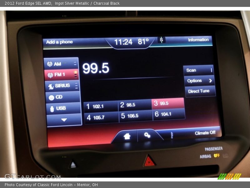 Ingot Silver Metallic / Charcoal Black 2012 Ford Edge SEL AWD