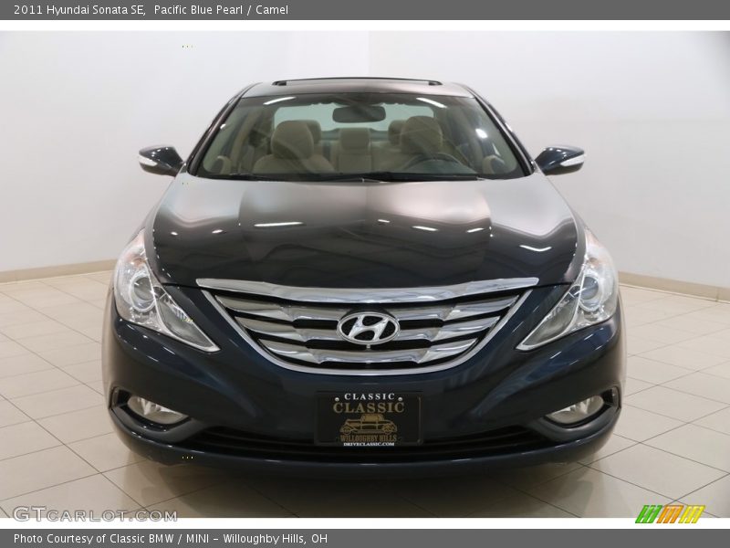 Pacific Blue Pearl / Camel 2011 Hyundai Sonata SE