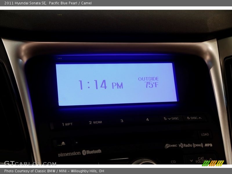 Pacific Blue Pearl / Camel 2011 Hyundai Sonata SE