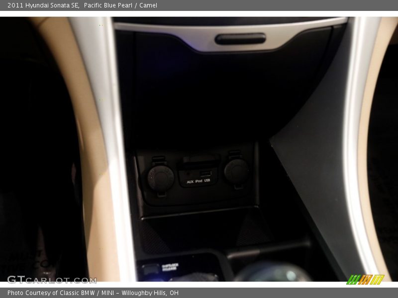 Pacific Blue Pearl / Camel 2011 Hyundai Sonata SE