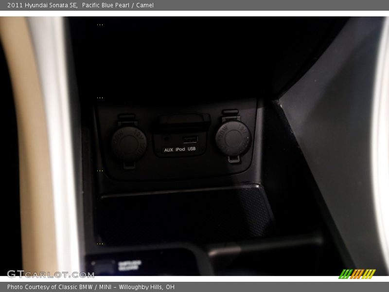Pacific Blue Pearl / Camel 2011 Hyundai Sonata SE