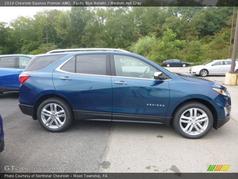 Pacific Blue Metallic / Medium Ash Gray 2019 Chevrolet Equinox Premier AWD