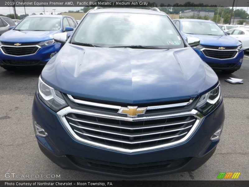 Pacific Blue Metallic / Medium Ash Gray 2019 Chevrolet Equinox Premier AWD