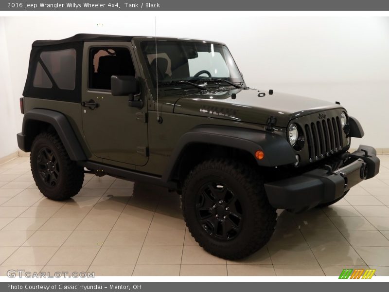 Tank / Black 2016 Jeep Wrangler Willys Wheeler 4x4