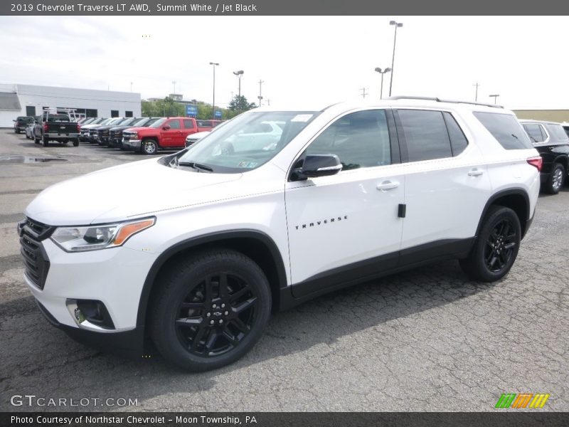 Summit White / Jet Black 2019 Chevrolet Traverse LT AWD