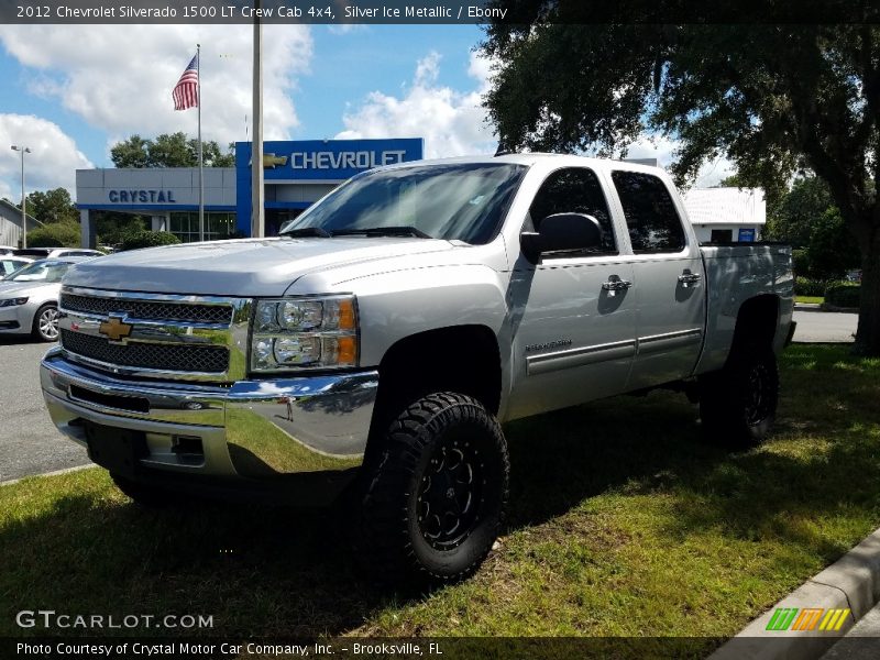 Silver Ice Metallic / Ebony 2012 Chevrolet Silverado 1500 LT Crew Cab 4x4