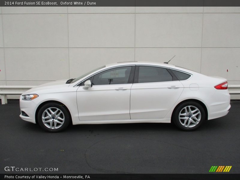 Oxford White / Dune 2014 Ford Fusion SE EcoBoost