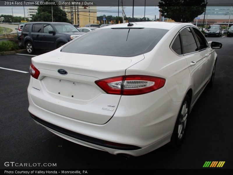 Oxford White / Dune 2014 Ford Fusion SE EcoBoost