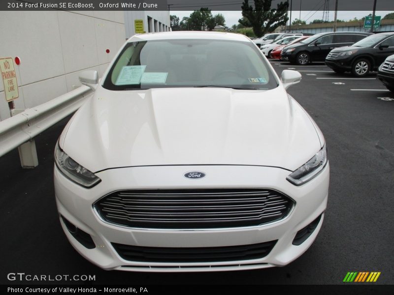 Oxford White / Dune 2014 Ford Fusion SE EcoBoost