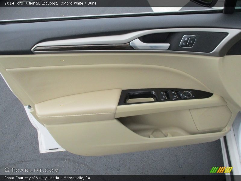 Oxford White / Dune 2014 Ford Fusion SE EcoBoost