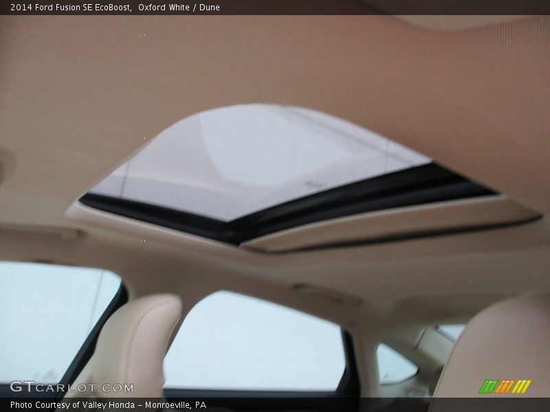 Oxford White / Dune 2014 Ford Fusion SE EcoBoost