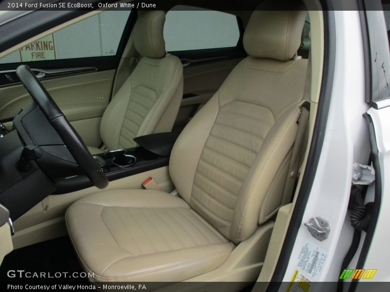 Oxford White / Dune 2014 Ford Fusion SE EcoBoost