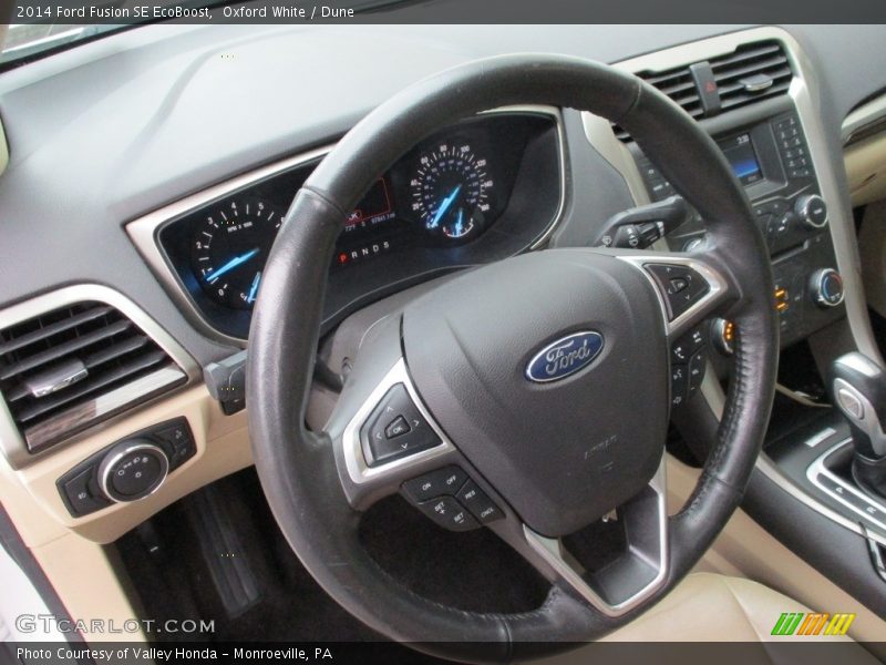 Oxford White / Dune 2014 Ford Fusion SE EcoBoost