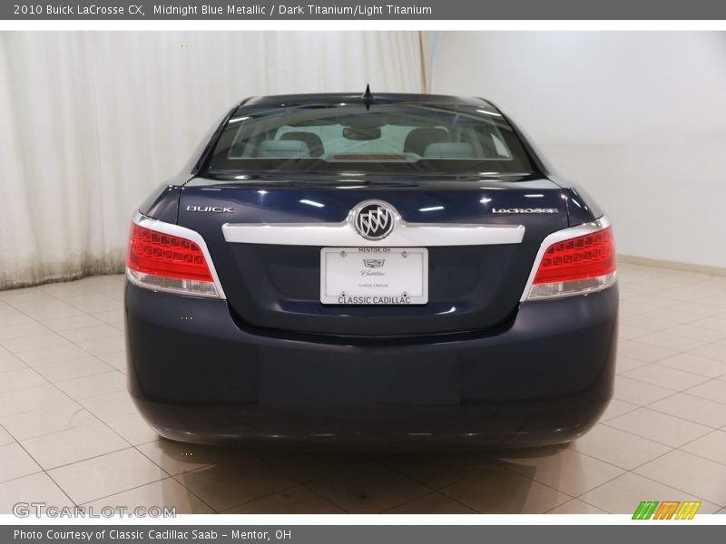 Midnight Blue Metallic / Dark Titanium/Light Titanium 2010 Buick LaCrosse CX